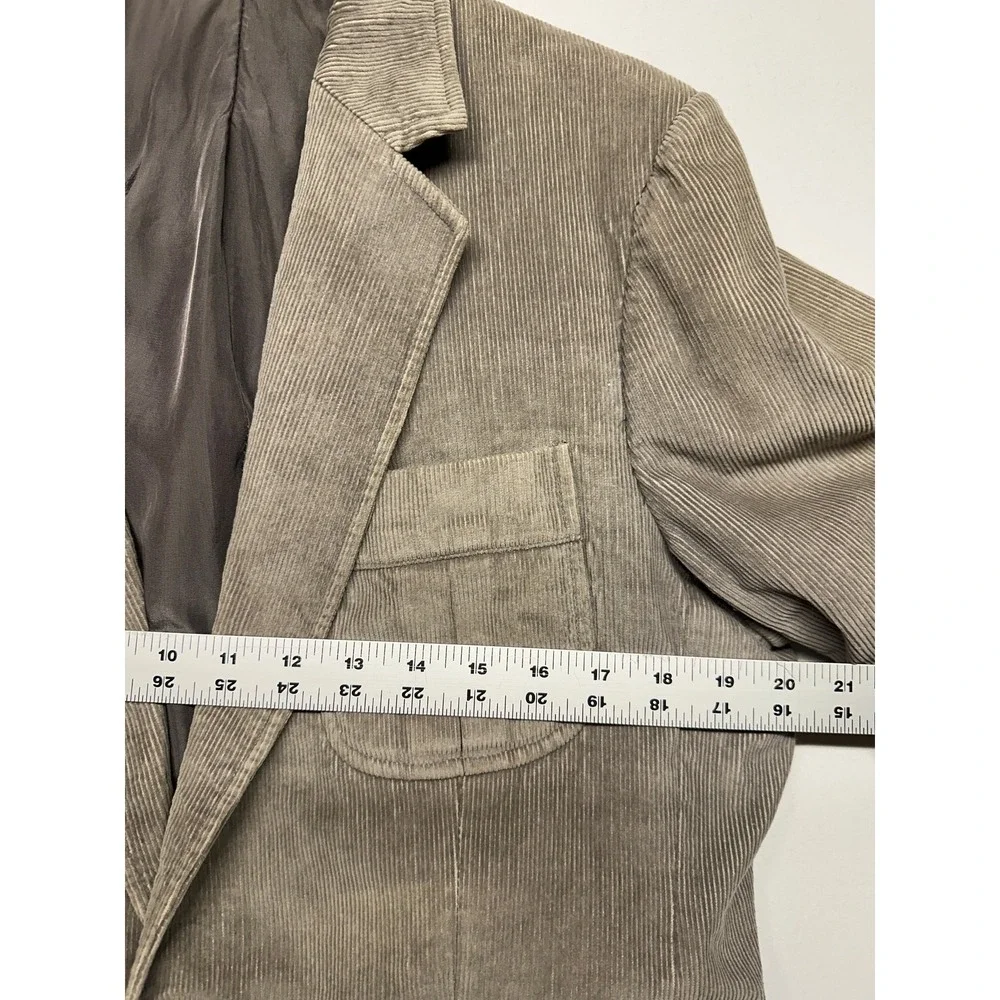 Vintage Brad Whitney Corduroy Blazer Mens 40L Tan Elbow Patches Retro Sport Coat
